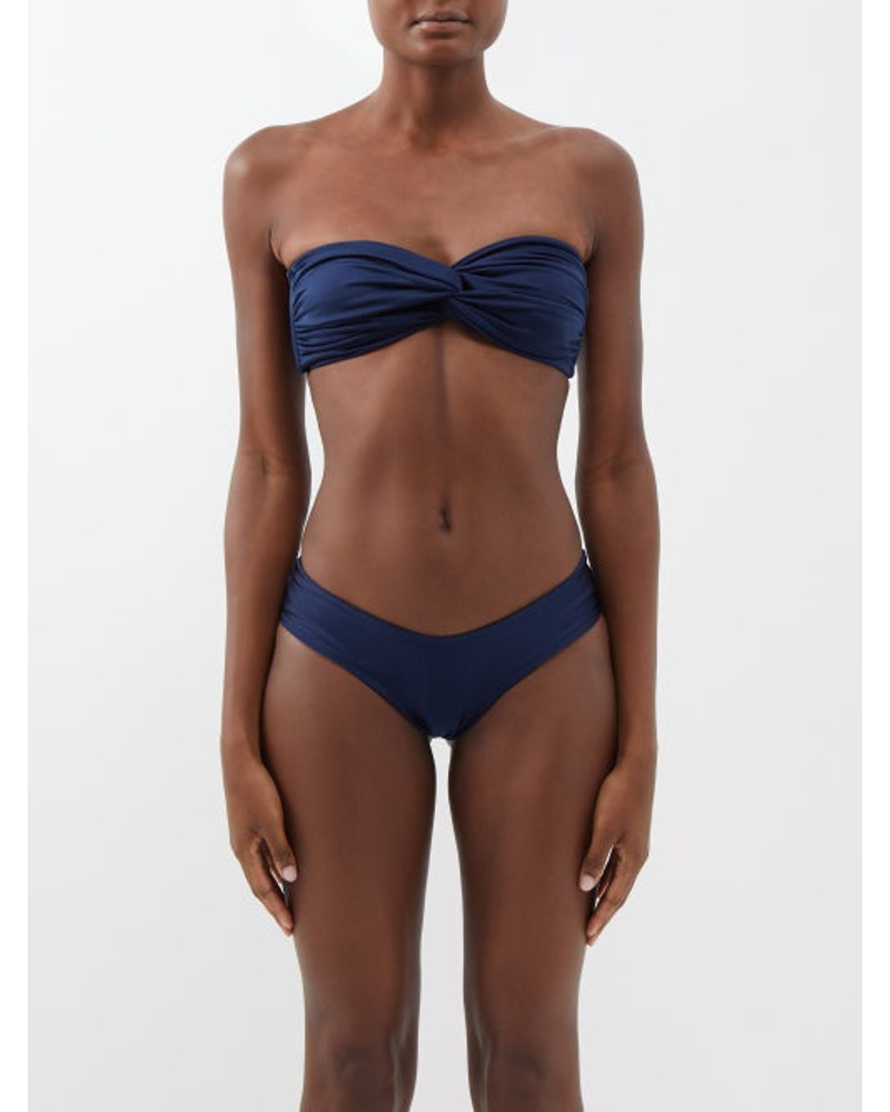 Sara Cristina Damen Wave Gathered Bandeau Bikini Top
