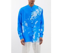 Kalisto Shibori-dyed Silk-habotai Shirt