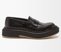 Chunky-sole Penny-strap Leather Loafers