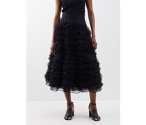 Gabrielle Ruffled-tulle Midi Skirt