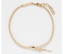 Snake Diamond & 14kt Gold Tennis Bracelet