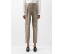 Kaos Houndstooth Wool-twill Suit Trousers