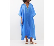 Gertrude Embroidered Ramie Kaftan Dress