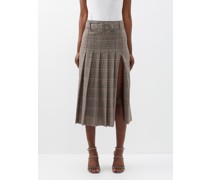 Nimue Prince Of Wales Check Pleated Midi Skirt