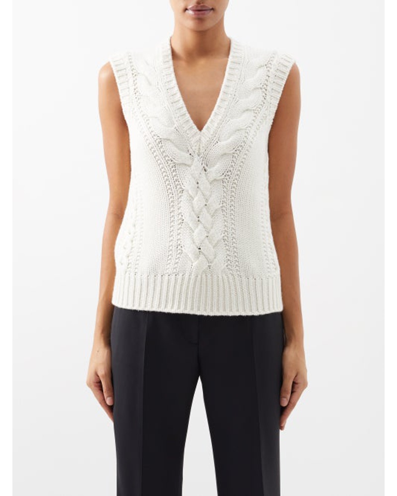 Gabriela Hearst Damen Ramirez V-neck Cashmere Sleeveless Sweater