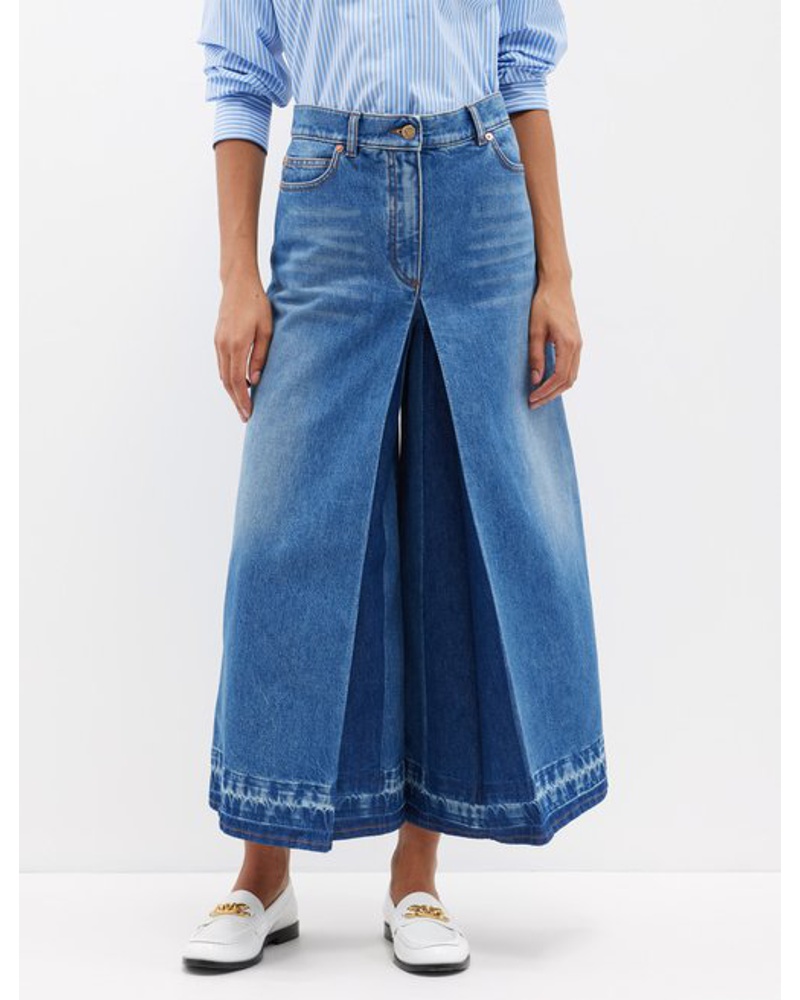 Valentino Garavani Damen V-logo Denim Culottes