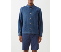 Assembly Patch-pocket Cotton-twill Overshirt