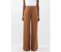 The Amanda Linen Wide-leg Trousers
