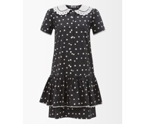 Clarice Tiered Polka-dot Cotton-poplin Dress