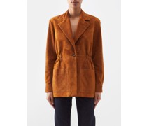 The Elena Single-breasted Suede Jacket