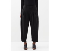 Pantalon ample raccourci en laine Gilbert