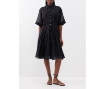 Oriane Cotton And Silk-blend Shirt Dress