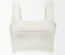 No.219 Caress Cropped Stretch-cashmere Top