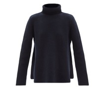 Split-side Wool Roll-neck Sweater