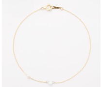 Heart Diamond, Pearl & 14kt Gold Bracelet