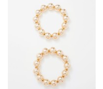 Set Of Two 14kt Gold-plated Bracelets