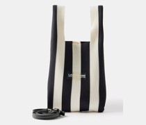 Ichimatsu Small Striped Knit Tote Bag