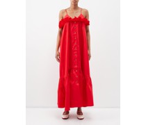 Alex Ruffled Poplin Maxi Dress