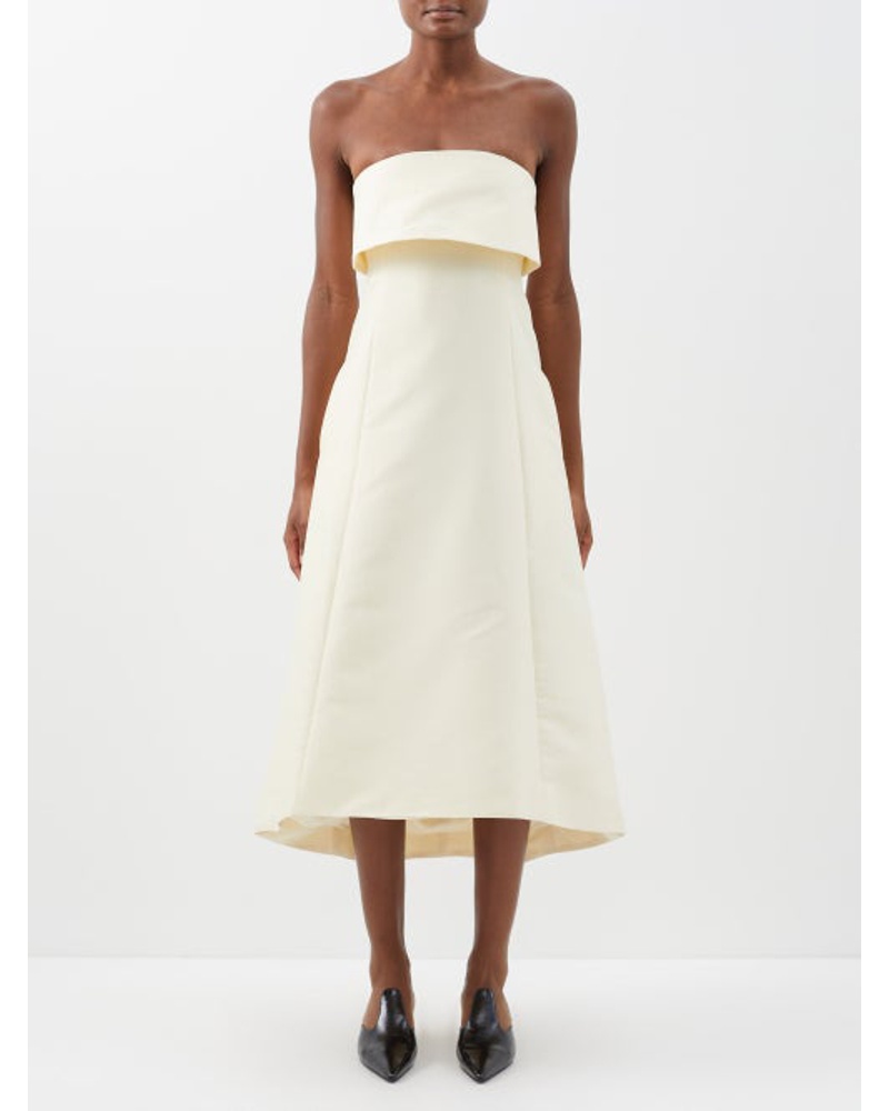 Totême Damen Strapless Cotton-blend Midi Dress