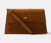 Roma Medium Suede Shoulder Bag