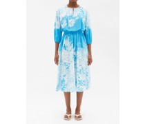 Robe en popeline de coton mélangé imprimé Carpacia