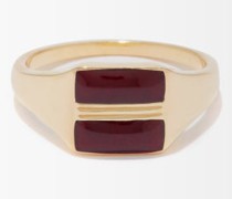 Cardinal Enamel Gold-vermeil Ring