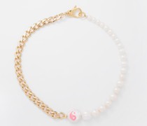 Yin Yang Pearl & 14kt Gold-plated Necklace