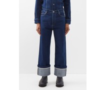 Kamo Exaggerated Turn-up Straight-leg Jeans