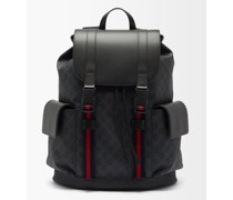 Gg-canvas And Leather Backpack