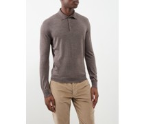 Cashmere-blend Polo Top