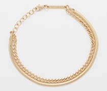 Double Chain 14kt Gold Bracelet