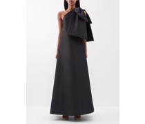 Robe de soirée asymétrique en crêpe Winnie