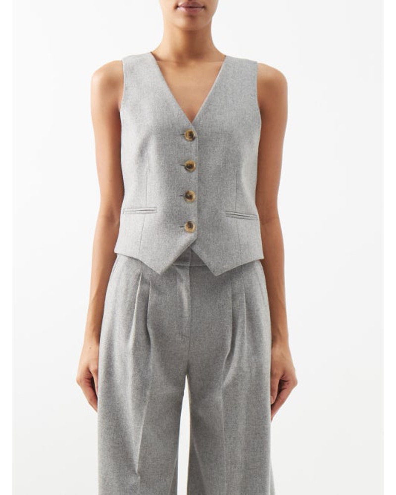 Bella Freud Damen Chrissie Wool Waistcoat