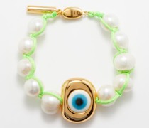 Evil Eye Pearl & Gold-plated Bracelet