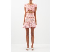 Neila Embroidered Cotton-blend Mini Dress