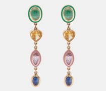 Sapphire & 14kt Gold Drop Earrings