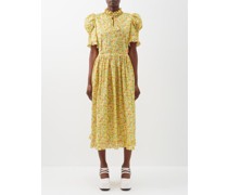 Leandra Floral-print Cotton-poplin Midi Dress