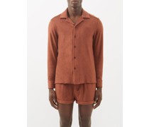 Giulio Cuban-collar Modal-blend Shirt