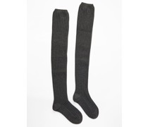 Chunky Over-the-knee Wool-blend Socks