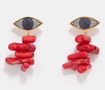 Nazar Mini Annacapri Coral Earrings