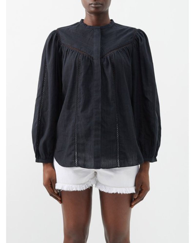 Isabel Marant Damen Leonard Cotton-blend Gauze Blouse