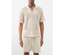 Cotton-blend Macramé Shirt
