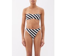 Sunglass Bra Striped Bikini Top