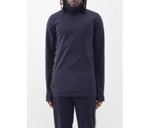 Mari Faux Fur-trim Cotton-jersey Sweater
