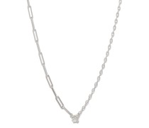 Diamond & 18kt White-gold Mixed-chain Necklace