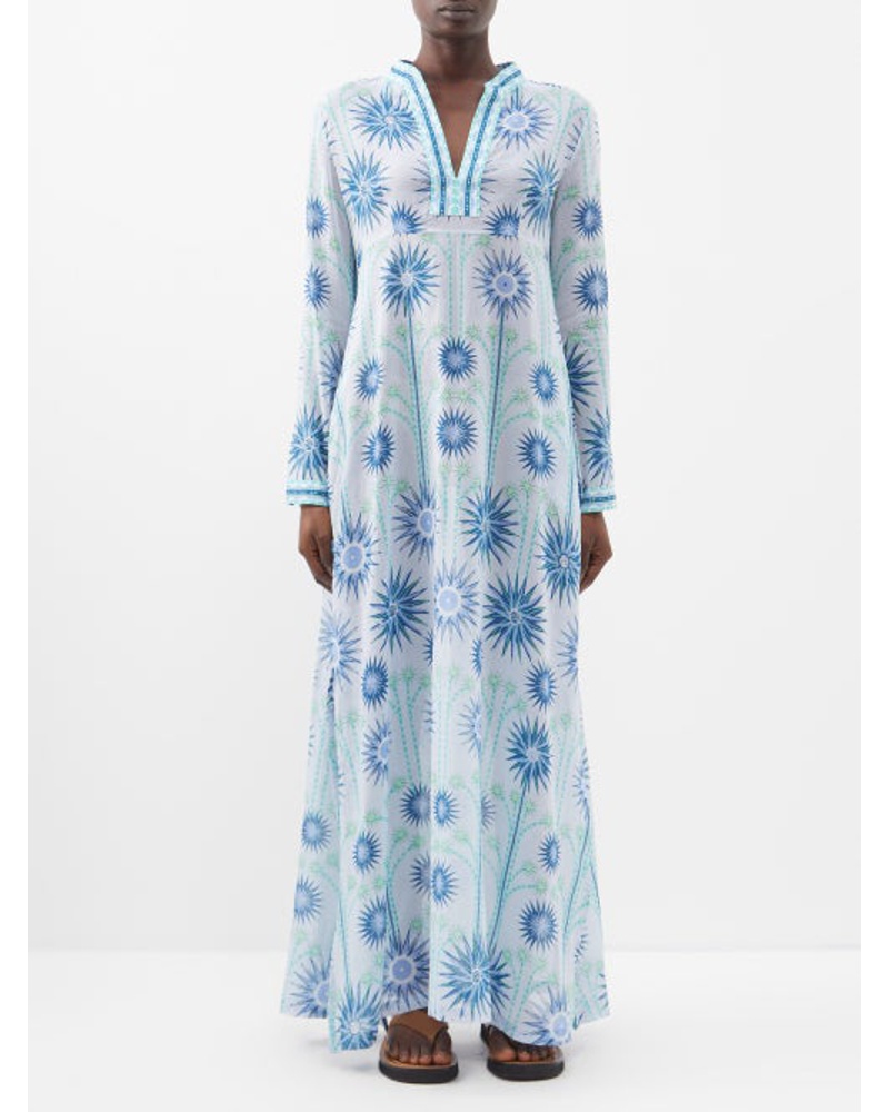 Emporio Sirenuse Damen Gytha Sea U Floral Cotton-voile Dress