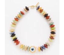 Evil Eye Jasper & Gold-plated Choker