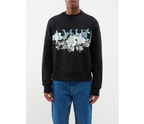 Floral Logo-print Cotton-jersey Sweatshirt