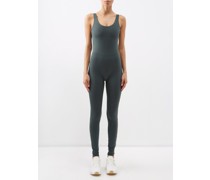 Scoop-neck Jersey Unitard