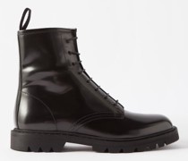 Ranger Polished-leather Lace-up Boots